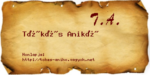 Tőkés Anikó névjegykártya